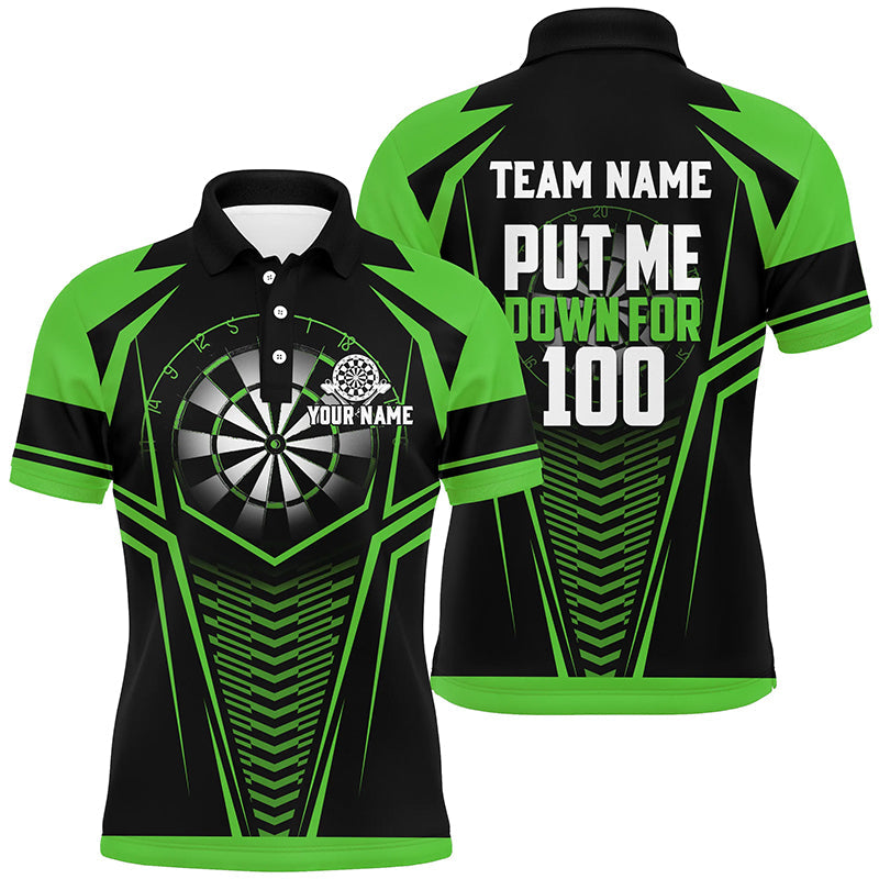Put Me Down For 100 Green Men Darts Quarter-Zip Custom Funny Dart Team