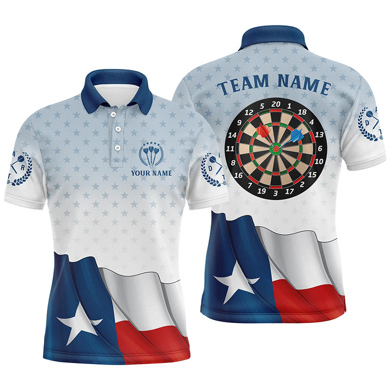 Personalized Texas Flag Men Darts Quarter-Zip Custom Patriotic Texas Darts
