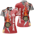 Red Darts Board Fire Flame Smoke Men Darts Quarter-Zip Custom Unique Darts