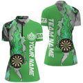 Personalized Green Darts Board Fire Flame Smoke Men Darts Custom Unique Darts
