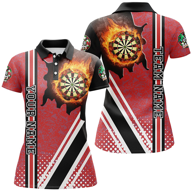 Personalized Black Red Darts Board Fire Flame Men Darts Custom Dart Team
