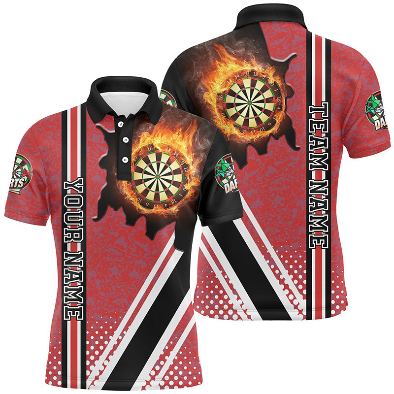 Personalized Black Red Darts Board Fire Flame Men Darts Custom Dart Team