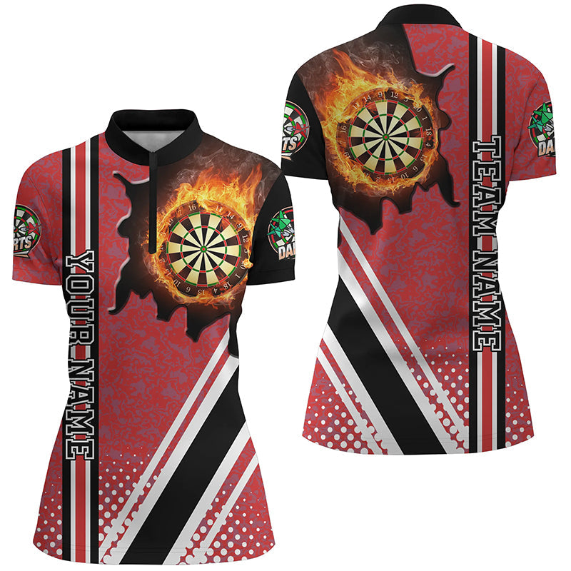 Personalized Black Red Darts Board Fire Flame Men Darts Custom Dart Team
