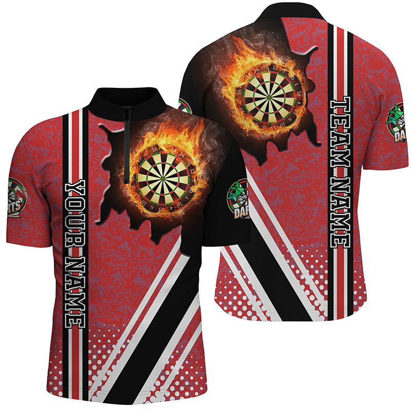 Personalized Black Red Darts Board Fire Flame Men Darts Custom Dart Team