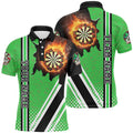 Personalized Black Green Darts Board Fire Flame Men Darts Custom Dart Team