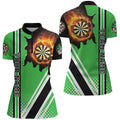 Personalized Black Green Darts Board Fire Flame Men Darts Custom Dart Team