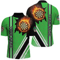 Personalized Black Green Darts Board Fire Flame Men Darts Custom Dart Team