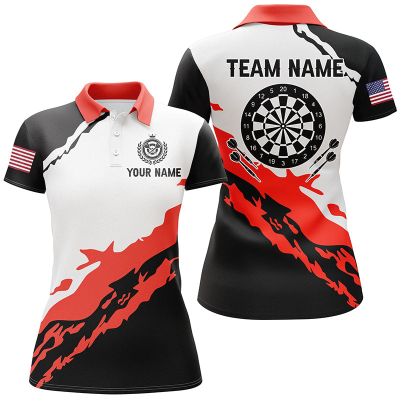 Personalized Dartboard Red Black Darts Custom Darts Team Quarter-Zip