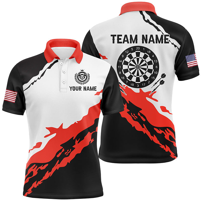 Personalized Dartboard Red Black Darts Custom Darts Team Quarter-Zip
