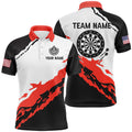 Personalized Dartboard Red Black Darts Custom Darts Team Quarter-Zip