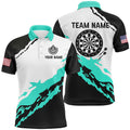 Personalized Dartboard Turquoise Black Darts Custom Team Name Darts Gifts