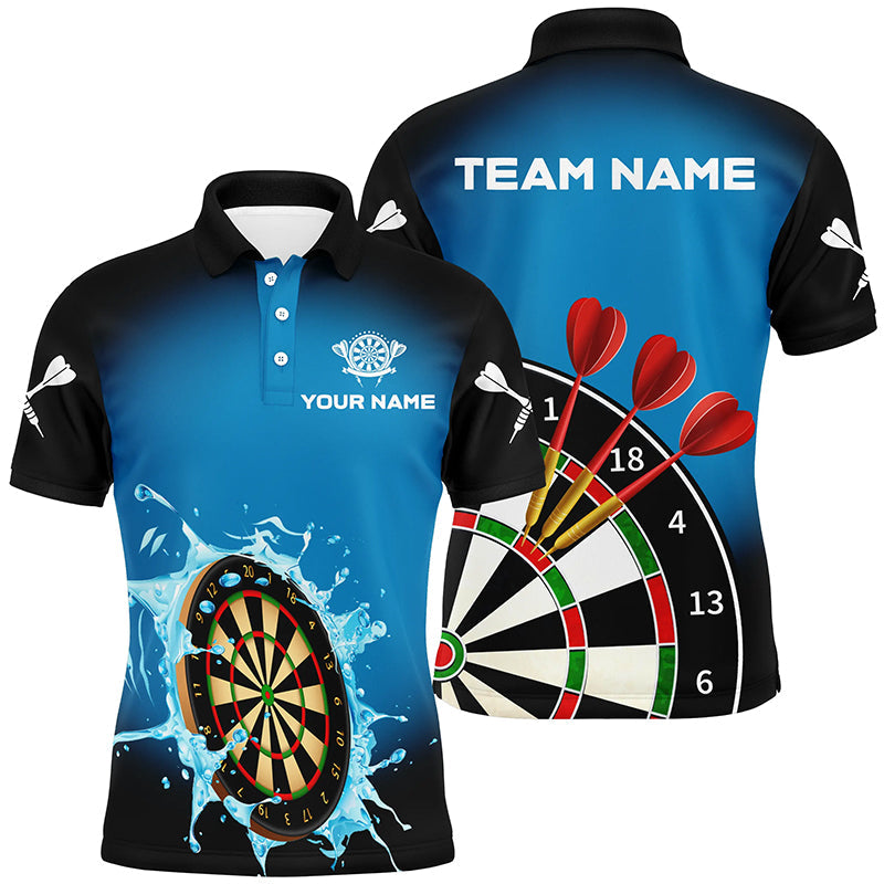Personalized Dartboard In Splashing Water Blue Men Darts Custom Funny Darts
