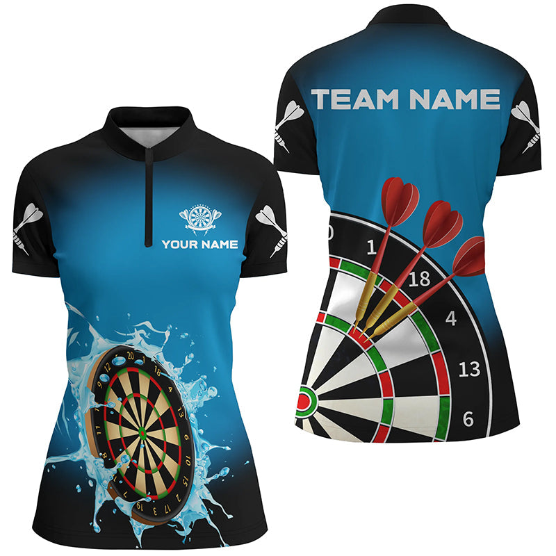 Personalized Dartboard In Splashing Water Blue Men Darts Custom Funny Darts