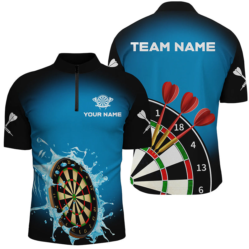 Personalized Dartboard In Splashing Water Blue Men Darts Custom Funny Darts