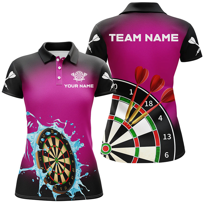 Personalized Dartboard In Splashing Water Pink Men Darts Custom Funny Darts