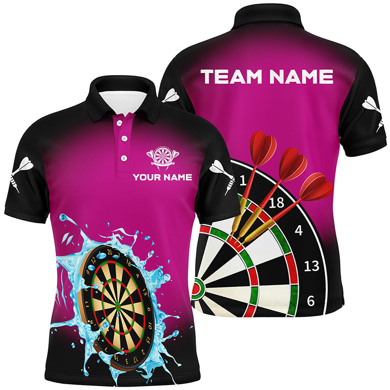 Personalized Dartboard In Splashing Water Pink Men Darts Custom Funny Darts