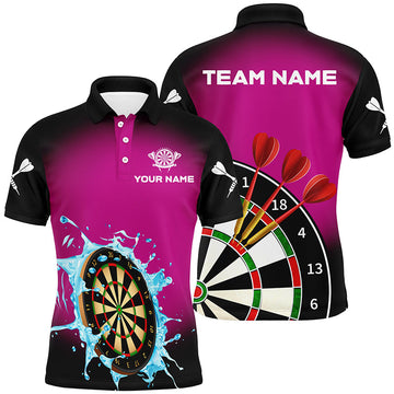 Personalized Dartboard In Splashing Water Pink Men Darts Custom Funny Darts
