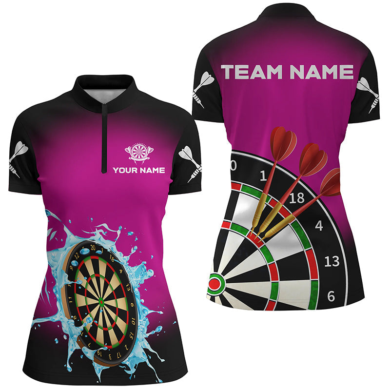 Personalized Dartboard In Splashing Water Pink Men Darts Custom Funny Darts