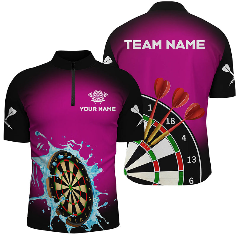 Personalized Dartboard In Splashing Water Pink Men Darts Custom Funny Darts