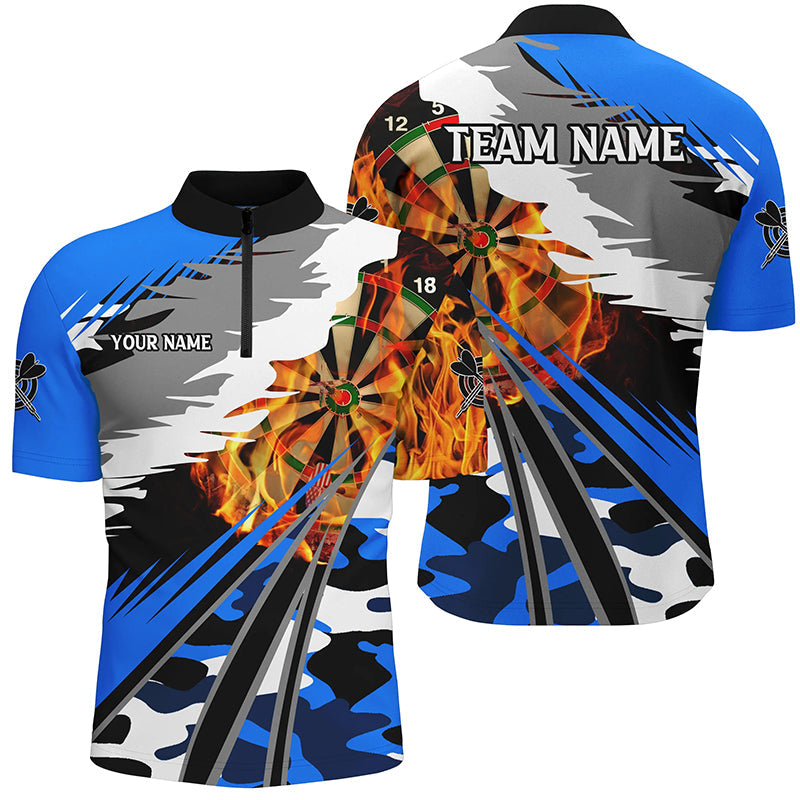 Personalized 3D Dart Board Fire Men Dart Custom Blue Dart Attire For Team