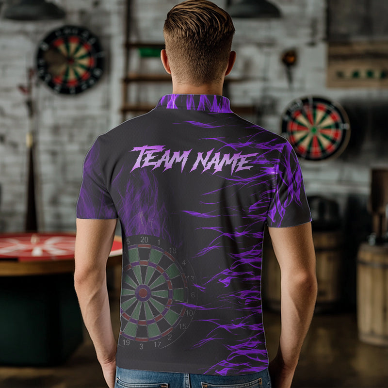 Personalized Purple Flaming 3D Fire Dart Custom Team Dart and