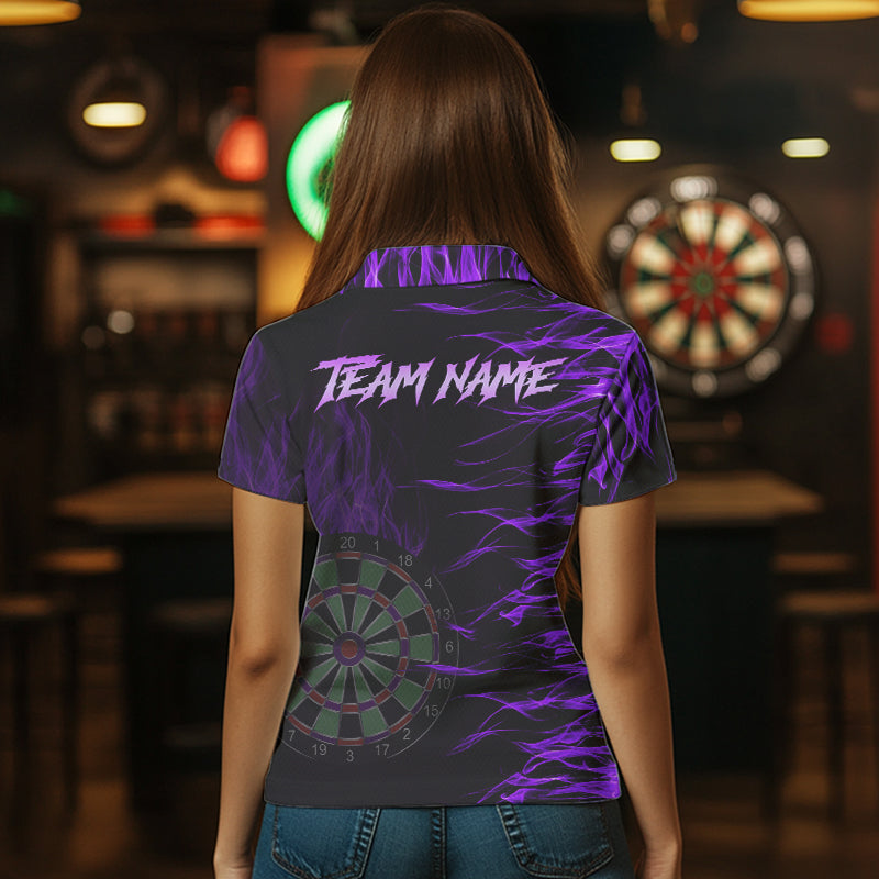 Personalized Purple Flaming 3D Fire Dart Custom Team Dart and