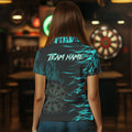 Personalized Turquoise Flaming Dart Custom Fire Dart and