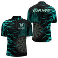 Personalized Turquoise Flaming Dart Custom Fire Dart and