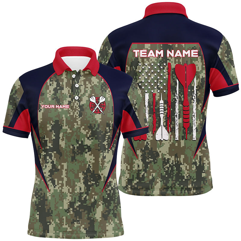 Personalized US Flag Camouflage Dart Quarter-Zip Dart Custom Dart Team VHM1147