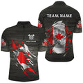 Personalized Grey Grunge Canada Flag Darts Custom Patriotic Darts Team