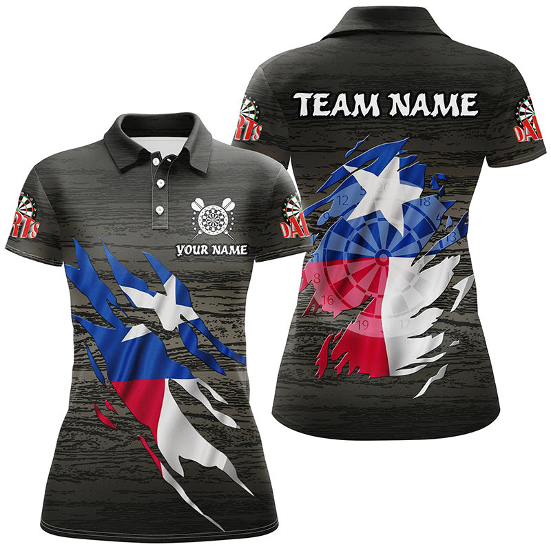 Personalized Grey Grunge Texas Flag Darts Custom Patriotic Darts Team