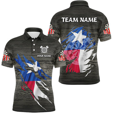 Personalized Grey Grunge Texas Flag Darts Custom Patriotic Darts Team