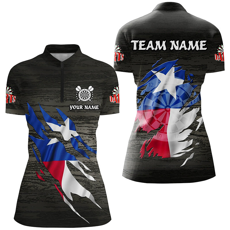Personalized Grey Grunge Texas Flag Darts Custom Patriotic Darts Team