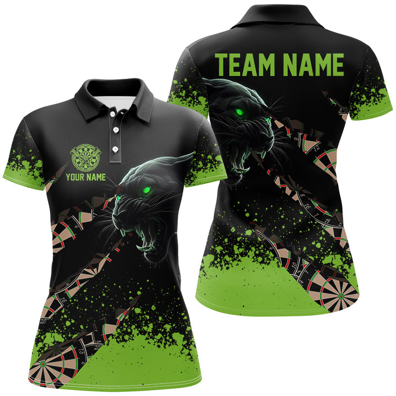 Green Grunge Custom 3D Panther Darts, Funny Darts Outfit Darts Team