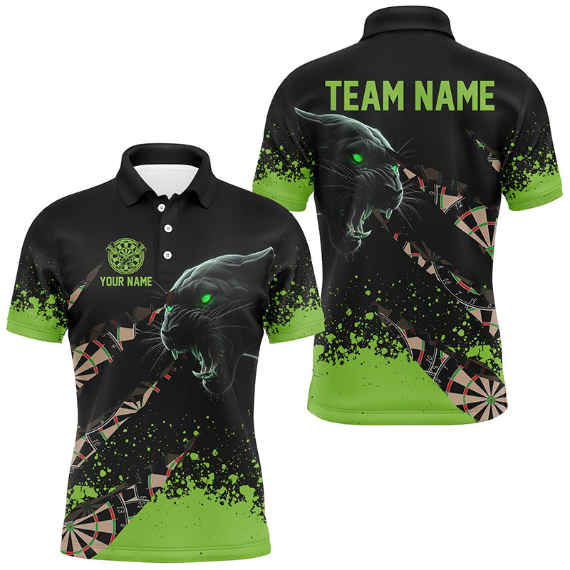 Green Grunge Custom 3D Panther Darts, Funny Darts Outfit Darts Team