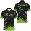 Green Grunge Custom 3D Panther Darts, Funny Darts Outfit Darts Team