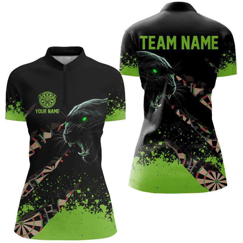 Green Grunge Custom 3D Panther Darts, Funny Darts Outfit Darts Team