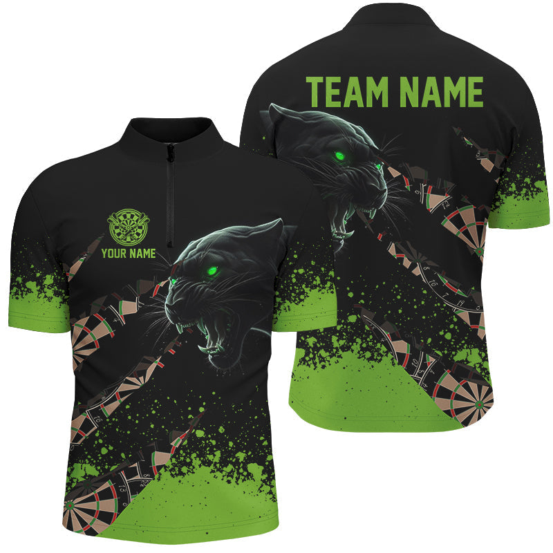 Green Grunge Custom 3D Panther Darts, Funny Darts Outfit Darts Team
