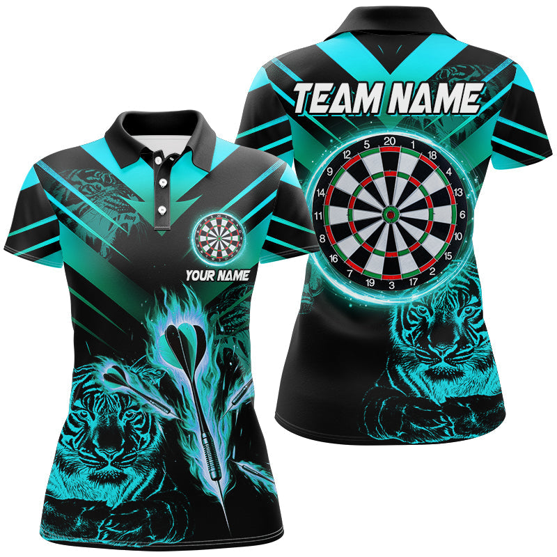 Turquoise Arrow Fire Custom Tiger Darts, Darts League Team Dart