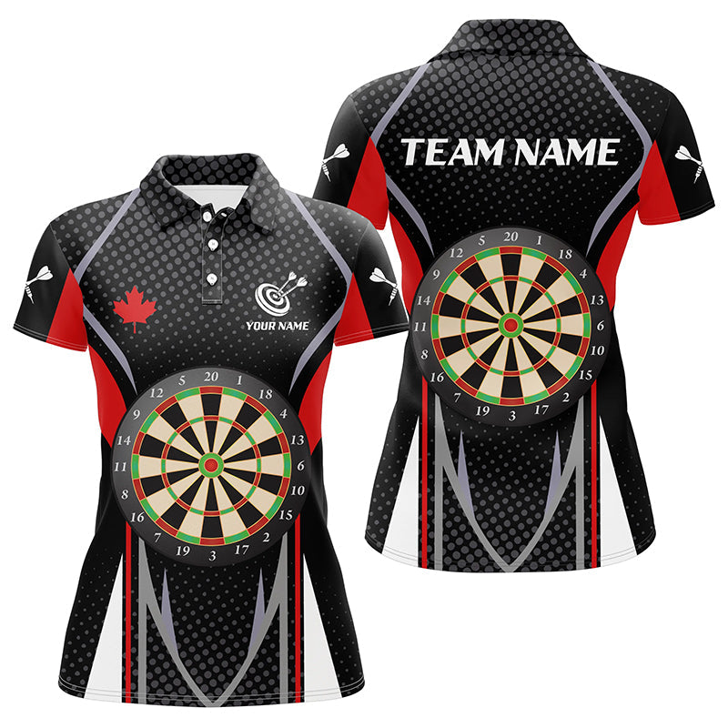 Personalized Dart Board Canadian Flag Men Quarter-Zip, Patriotic Canada Dart