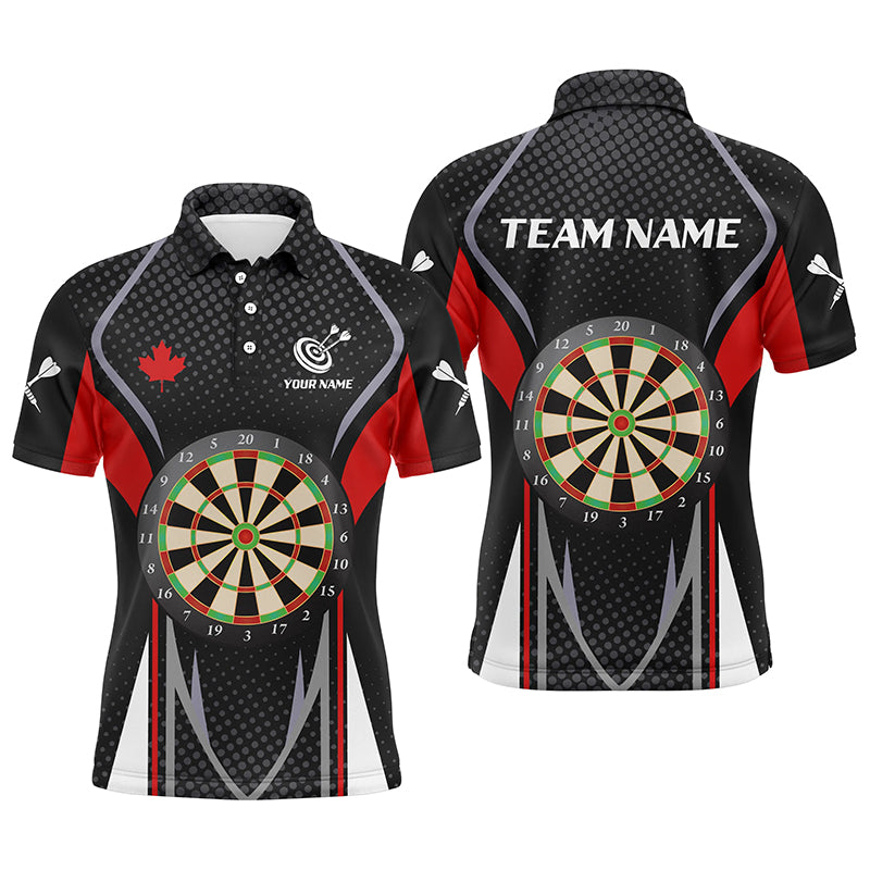 Personalized Dart Board Canadian Flag Men Quarter-Zip, Patriotic Canada Dart