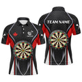 Personalized Dart Board Canadian Flag Men Quarter-Zip, Patriotic Canada Dart