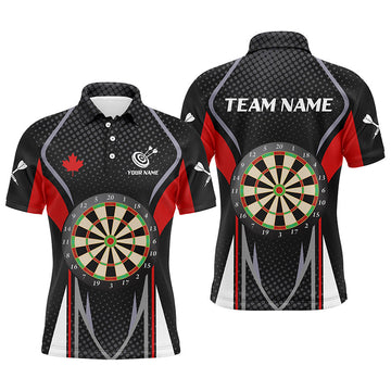 Personalized Dart Board Canadian Flag Men Quarter-Zip, Patriotic Canada Dart