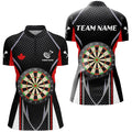 Personalized Dart Board Canadian Flag Men Quarter-Zip, Patriotic Canada Dart