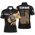 Customized Grunge American Flag Dart Men Quarter-Zip, Patriotic Dart Team