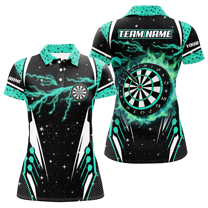 Personalized Thunder Lightning Turquoise Dart Men Custom Team League Dart