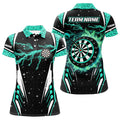Personalized Thunder Lightning Turquoise Dart Men Custom Team League Dart