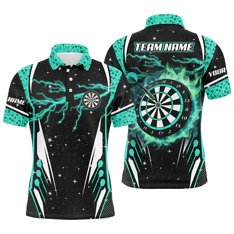 Personalized Thunder Lightning Turquoise Dart Men Custom Team League Dart