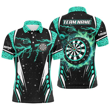 Personalized Thunder Lightning Turquoise Dart Men Custom Team League Dart