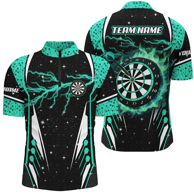 Personalized Thunder Lightning Turquoise Dart Men Custom Team League Dart